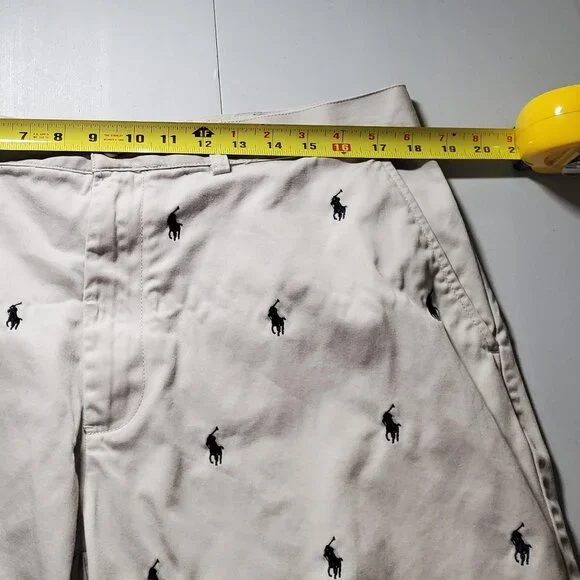 POLO Ralph Lauren Prospect Short in Light Tan with Allover Pony sz 36w - Picture 7 of 16